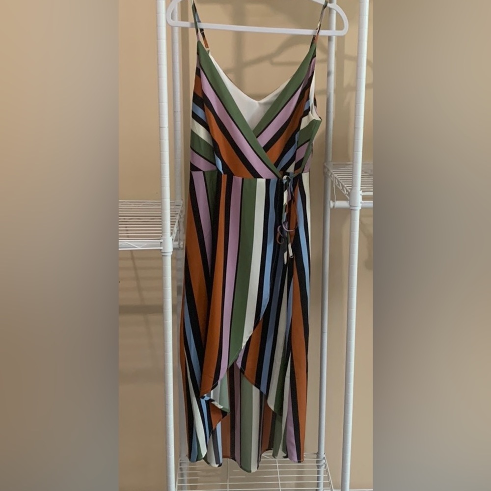 High low wrap dress